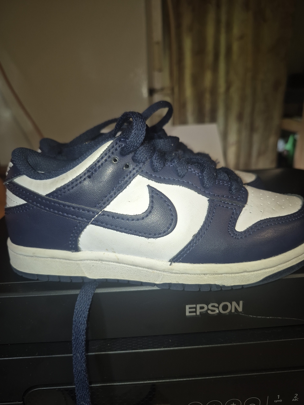Nike Kids Navy and White Low-Top Sneaker